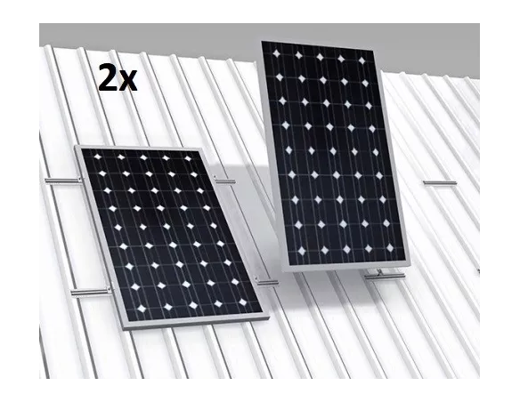 Estructura 2 Paneles solares Cubierta Metal low cost 05V