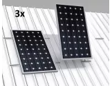 estructura coplanar 3 paneles solares low cost
