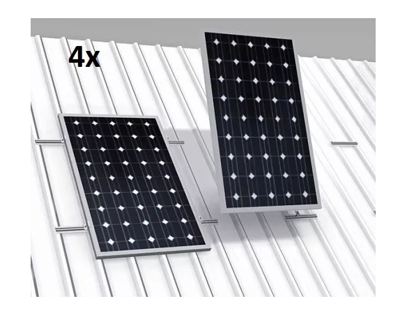 Estructura 4 Paneles solares Cubierta Metal low cost 05V