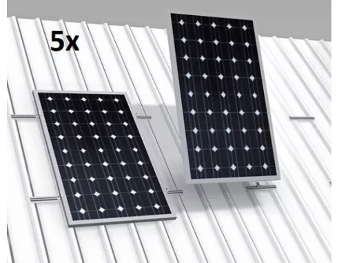estructura coplanar 5 paneles solares low cost