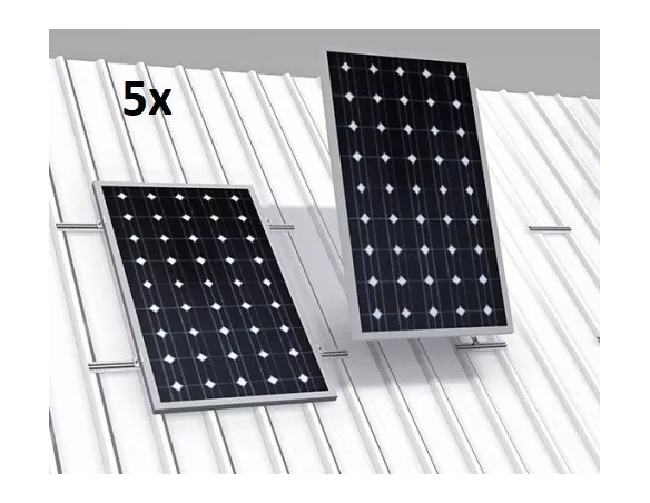 Estructura 5 Paneles solares Cubierta Metal low cost 05V