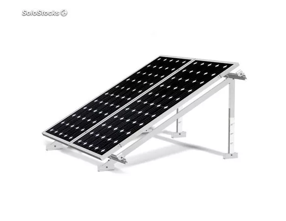 Estructura regulable 1 panel solar (20-35º) suelo 12V