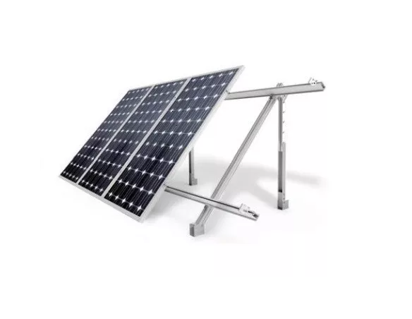 Estructura regulable 2 paneles solares (30-50º) suelo 14.1V
