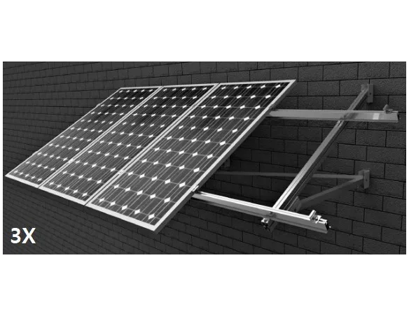 Estructura 3 paneles solares pared
