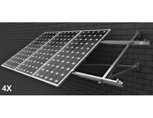 Estructura 4 paneles solares pared