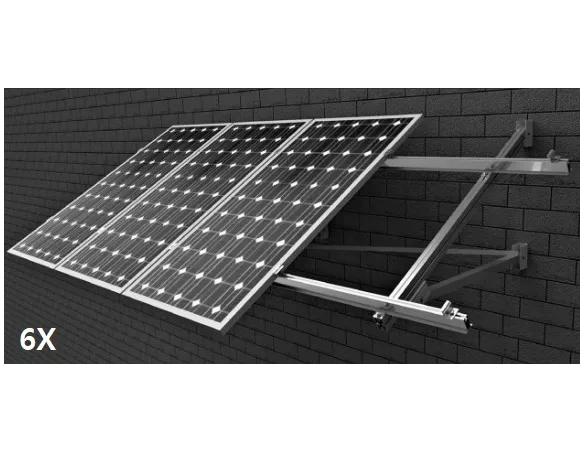 Estructura 6 paneles solares pared