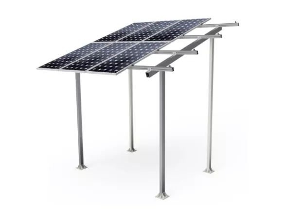 Estructura 10 paneles solares elevada