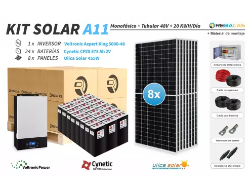 Mejor Kit Solar Vivienda Aislada  20kw |Lavadora Lavavajillas Nevera