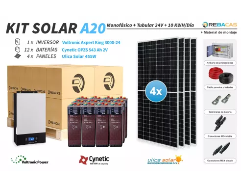 Kit solar 6000w opzs | kit con material de montaje incluido