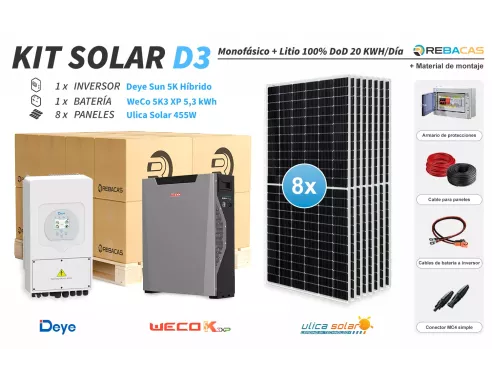Kit solar con bateria de litio 20kwh| Mejor precio del mercado