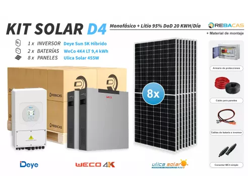 Kit solar con baterias de litio 20kwh| Componentes alta calidad